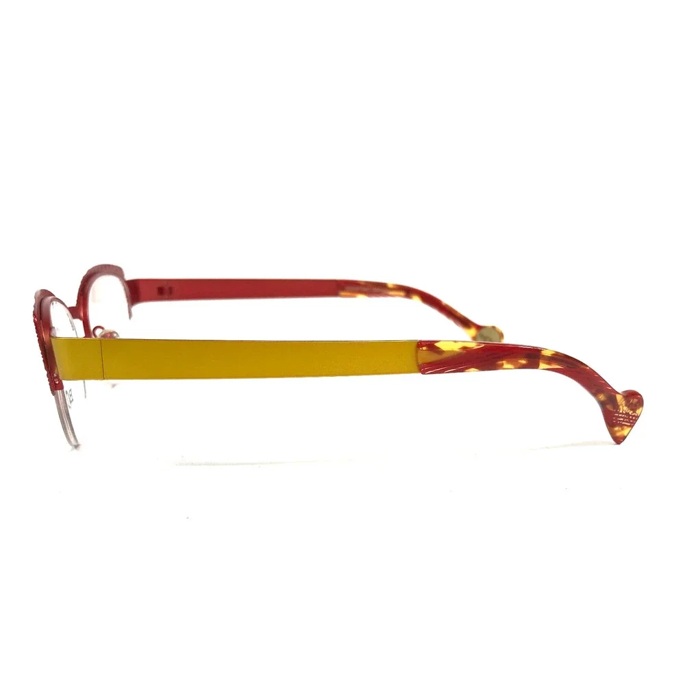 BOZ Eyeglasses Frames ZADIG 5560 Yellow Sand Orange Cat Eye Half Rim 49-19-135
